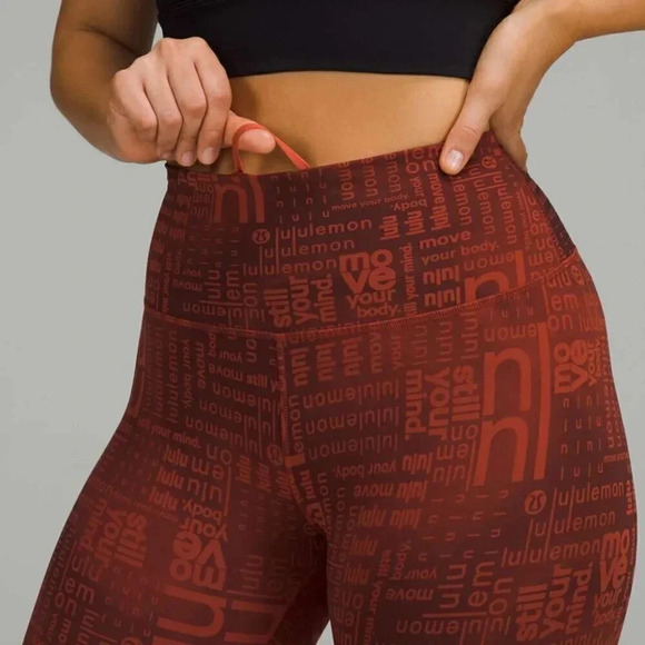 Lululemon Wunder Train Contour Fit  High-Rise Tight 28" Lululemon Ombre Red | 2 - Picture 10 of 10